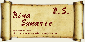 Mina Sunarić vizit kartica